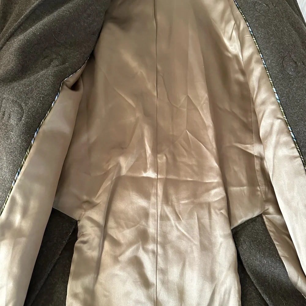 VTG J.Crew Wool Blend Melton Toggle Closure Insulated‎ Long Coat Women's Size S - Picture 7 of 9